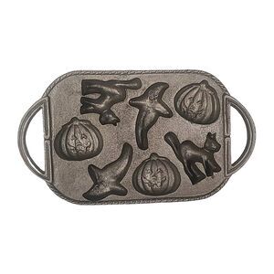 Halloween Vintage Cast Iron Cookie Pan Pumpkins, Ghosts & Black Cats Mold Taiwan